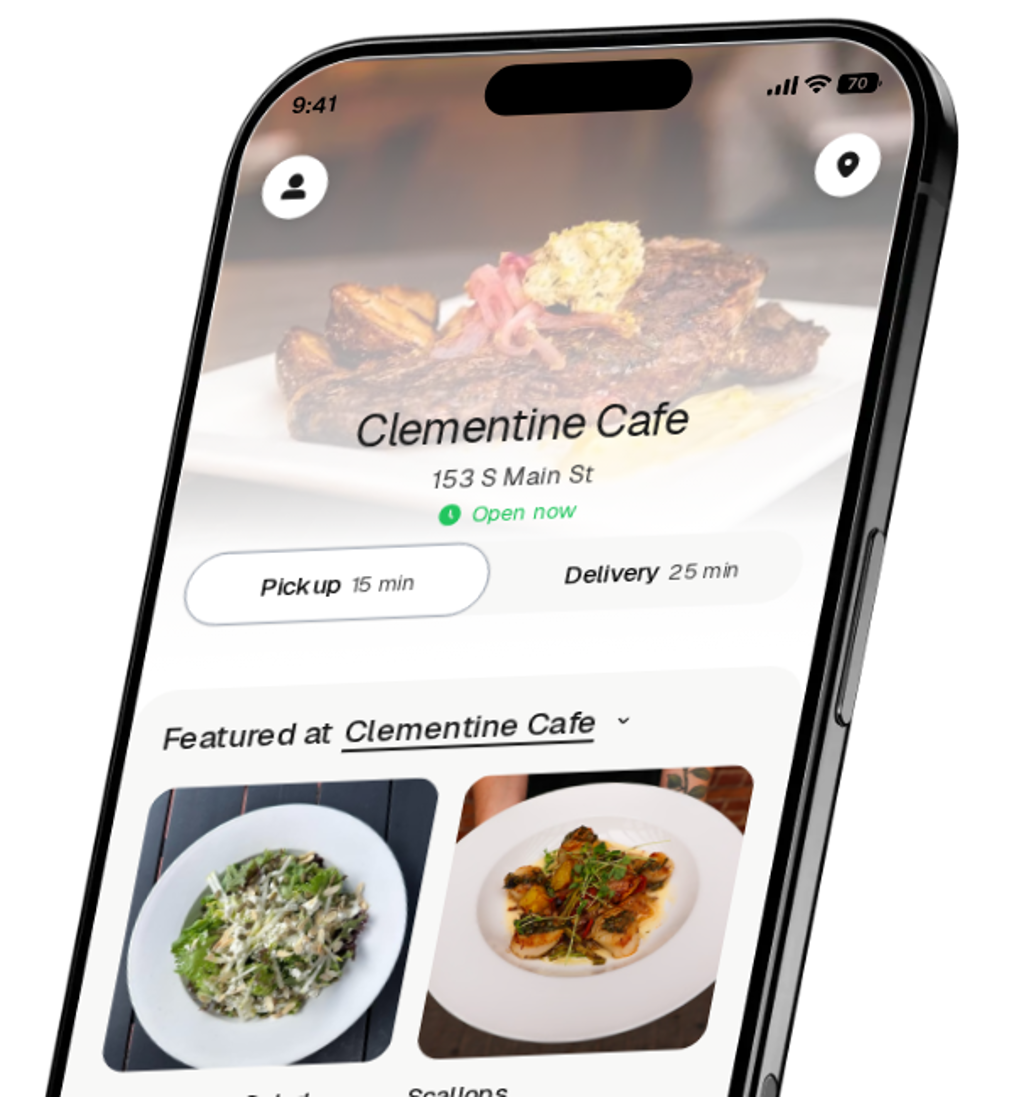 Clementine Cafe app preview