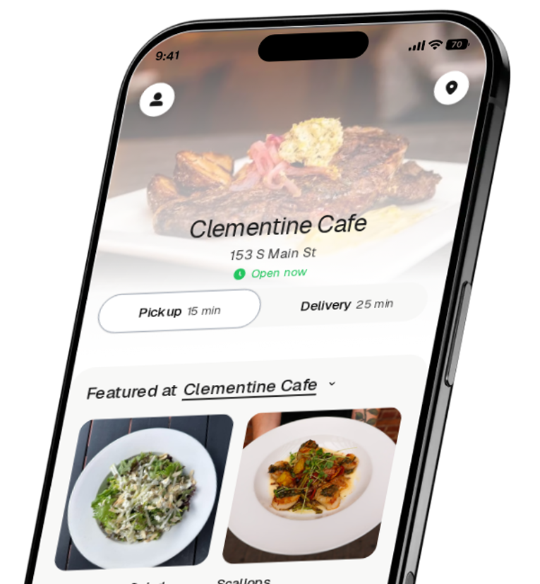 Clementine Cafe app preview